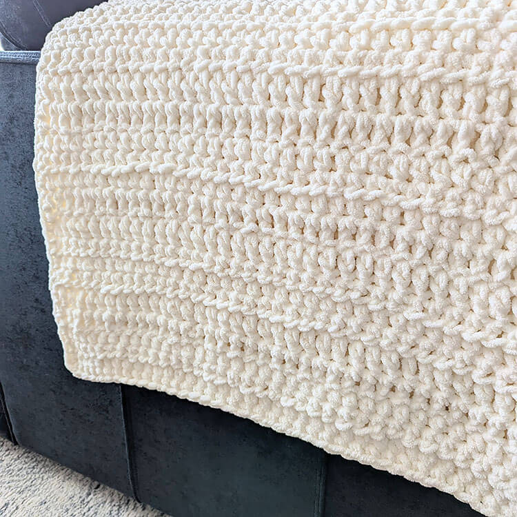 Bernat Blanket on Couch