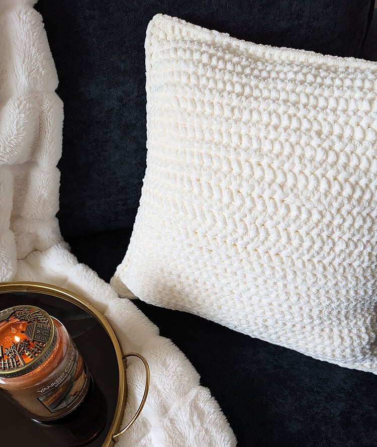 sweater weather pillow vintage white
