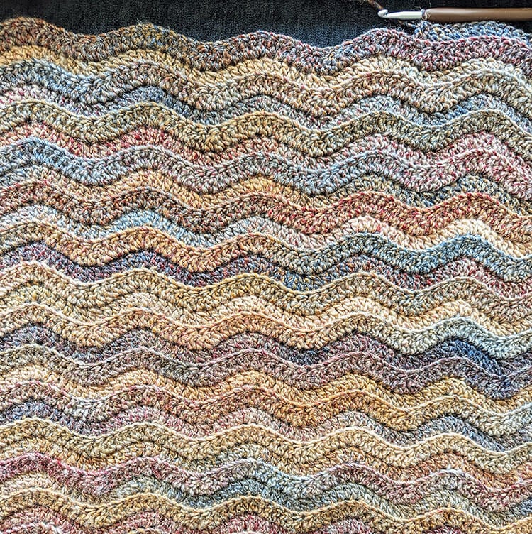 Painted Canyon Ripple Blanket Free Crochet Pattern