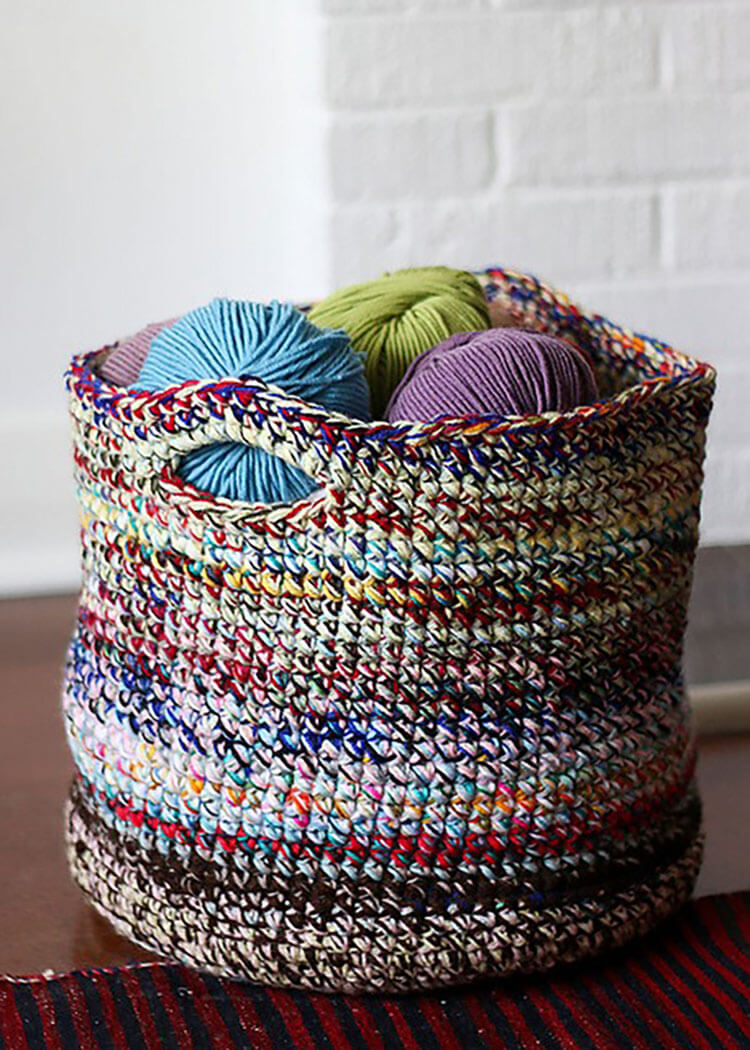 Scrap Yarn Basket