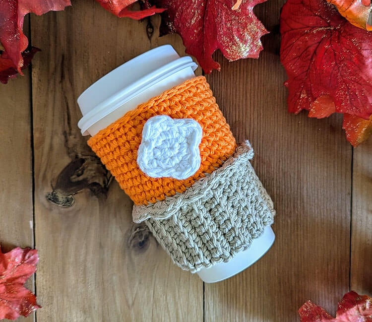 Pumpkin Pie Cup Cozy Top View