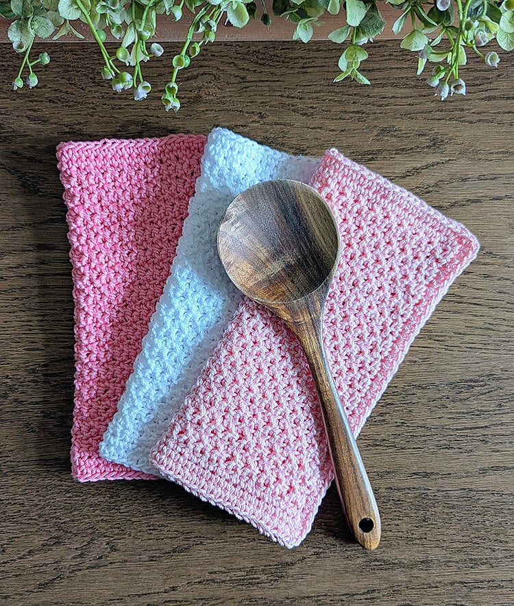 Beginner Friendly Dishcloths with Wooden Spoon