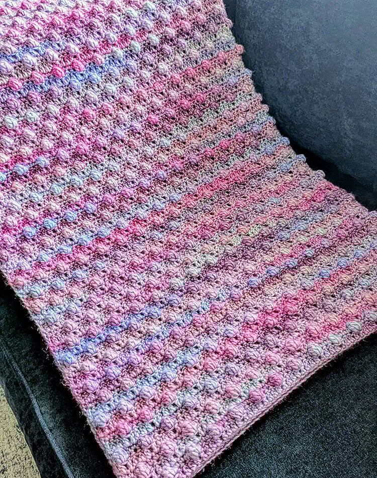 Skyline Bobble Blanket on Couch