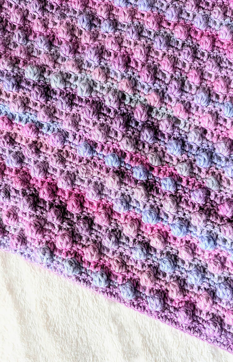 Skyline Bobble Blanket on White Blanket