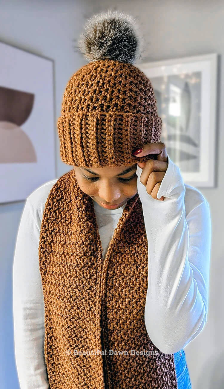 Chestnut Scarf and Beanie