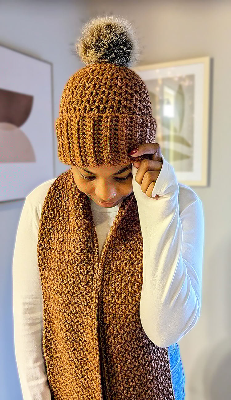 Chestnut Scarf and Beanie