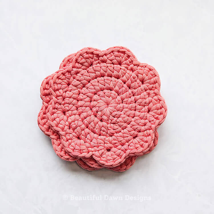 Chunky Flower Coasters 3