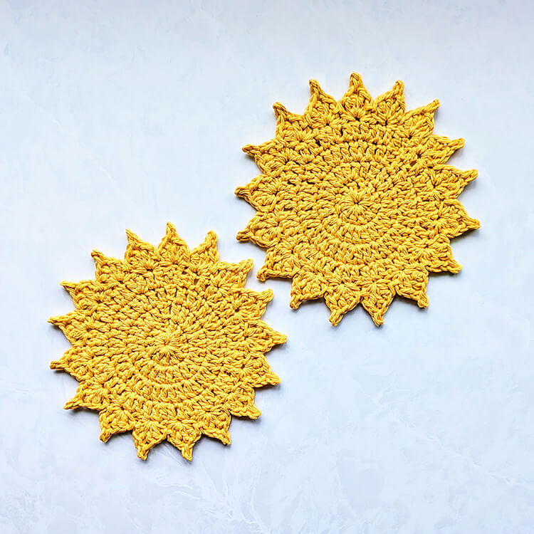 sun coaster pattern