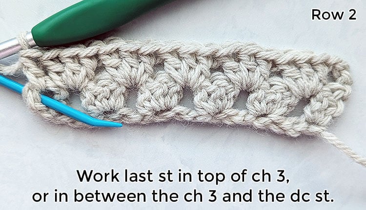 granny stripe tutorial row 2