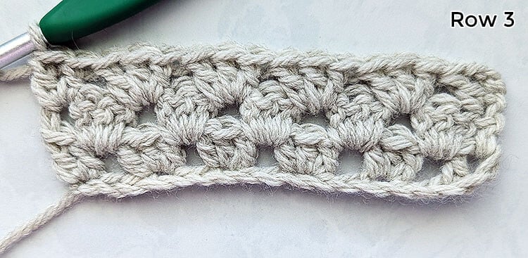 granny stripe tutorial row 3