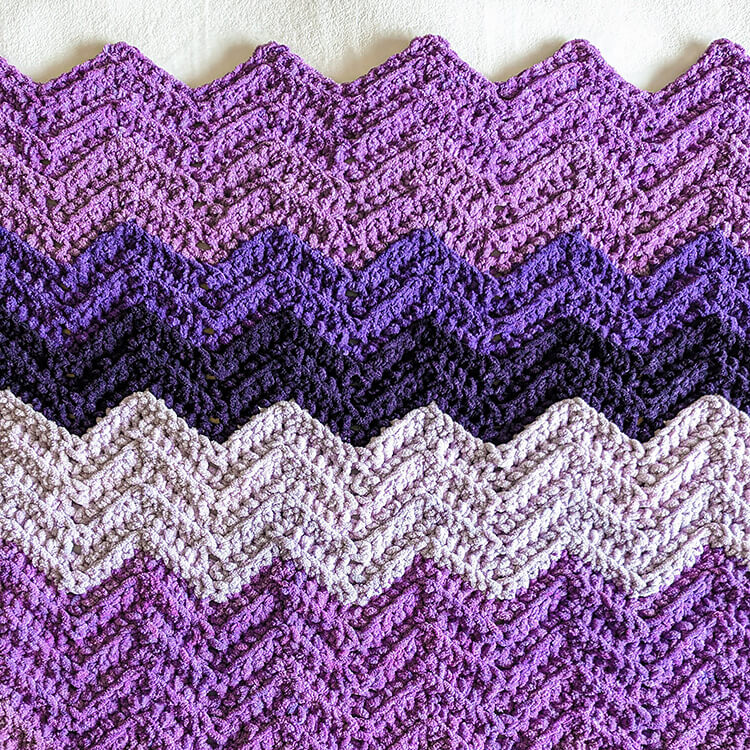Ombre Chevron Blanket Feature