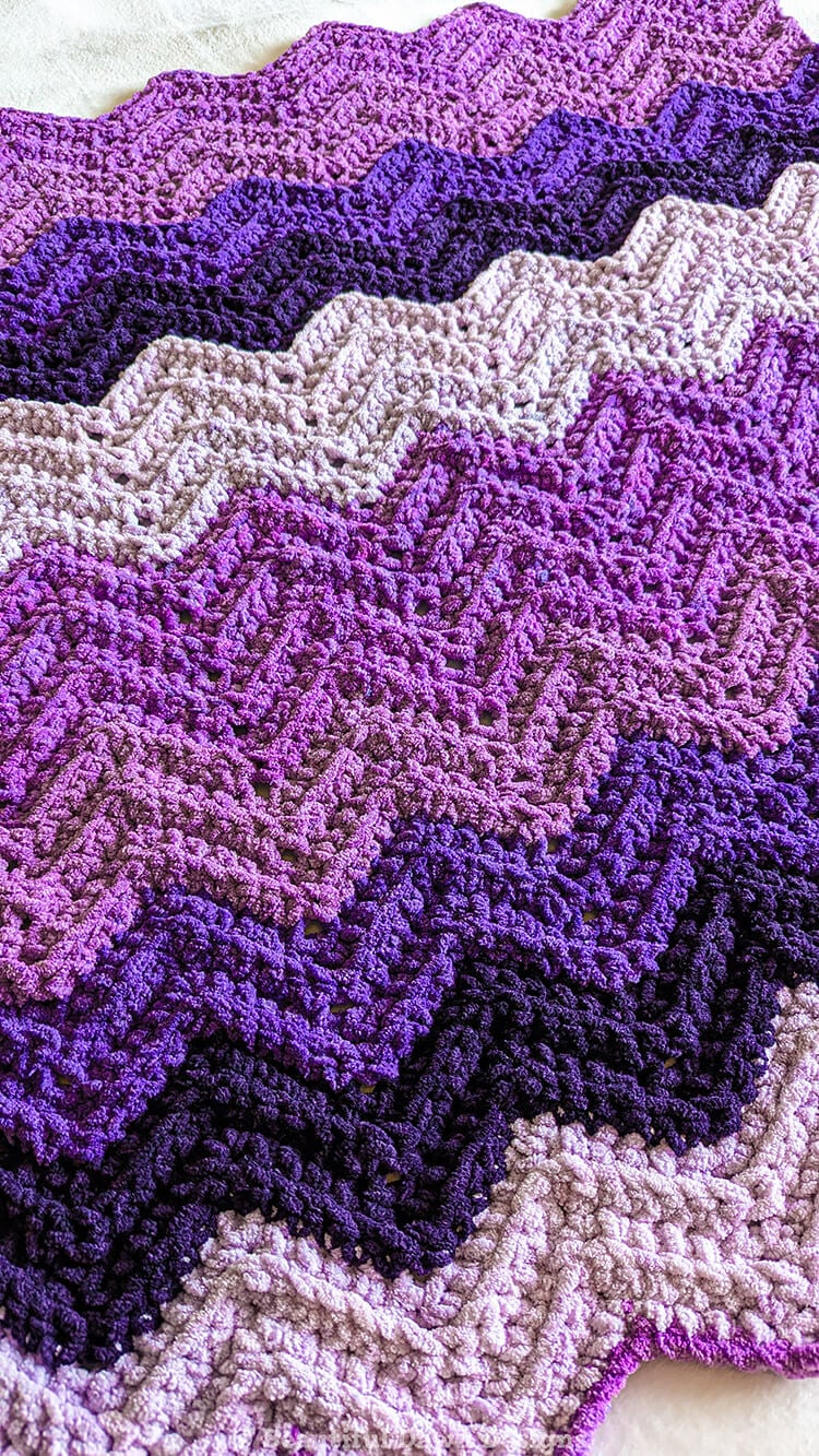 Ombré Chevron Blanket 2