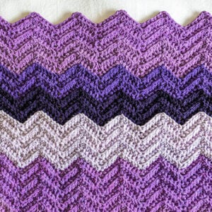 Ombre Chevron Blanket feature