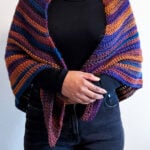 sunset peaks triangle shawl